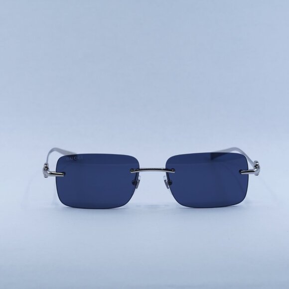Exclusive Sale!  New Gucci GG1703S 003 Sunglasses - Silver Frame, Blue Lenses main image 7